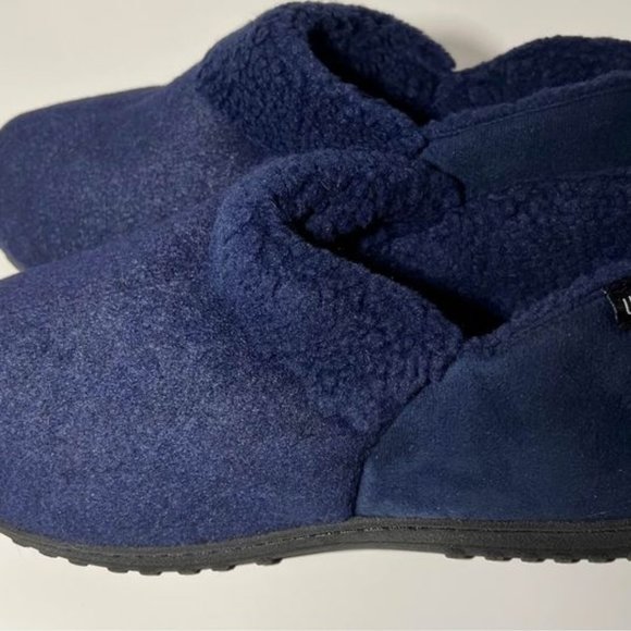 ULTRAIDEAS-Men's Cozy Memory Foam-Slippers with warm fleece lining, US 11 - Blue - Picture 2 of 3